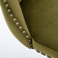 Swivel Velvet Barstools Adjusatble Seat Height From 25 33 Inch, Modern Upholstered Chrome Base Bar Stools With Backs Comfortable Tufted For Home Pub And Kitchen Island, Olive Green,Set Of 2,1712Ol Olive Green Dining Room American Design Bar Stools Foam