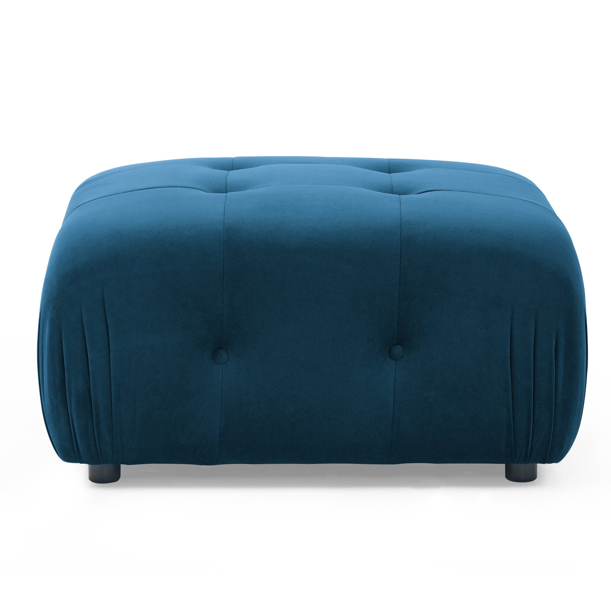 Modular Sectional Sofa, Button Tufted Designed And Diy Combination,L Shaped Couch With Reversible Ottoman, Navy Velvet Navy Velvet Wood Soft Tight Back Eucalyptus Pillow Top Arms Foam Spring