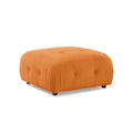 Modular Sectional Sofa, Button Tufted Designed And Diy Combination,L Shaped Couch With Reversible Ottoman, Orange Velvet Orange Velvet Wood Soft Tight Back Eucalyptus Pillow Top Arms Foam Spring