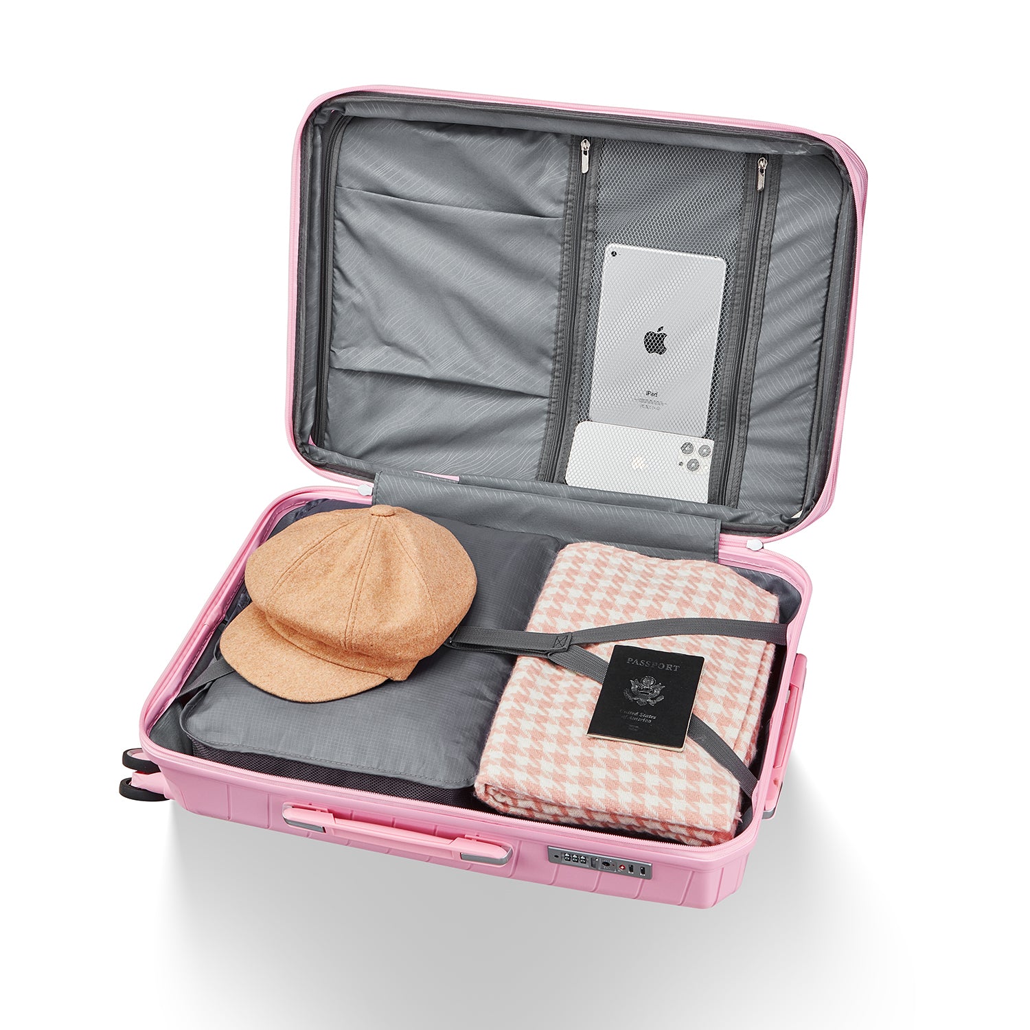 Luggage Sets 4 Piece 14 20 24 28 Pp Lightweight & Durable Expandable Suitcase Pink Polypropylene