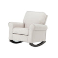 Elvin Rocking Chair, Beige Fabric Ac02184 Beige Fabric