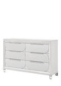 Tarian Dresser, Pearl White Finish Bd02320 White Wood