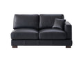 Geralyn Sectional Sofa W 2 Pillows, Black Leather Lv02397 Black Leather