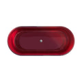 67 Inch Clear Cherry Red Solid Surface Bathtub For Bathroom Red Oval Bathroom Freestanding Tubs Polished 61 69 In Modern Soaking Center Solid Surface