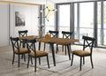 Hillary Dining Table, Walnut & Black Finish Dn02305 Walnut Wood