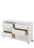 Tarian Dresser, Pearl White Finish Bd02320 White Wood