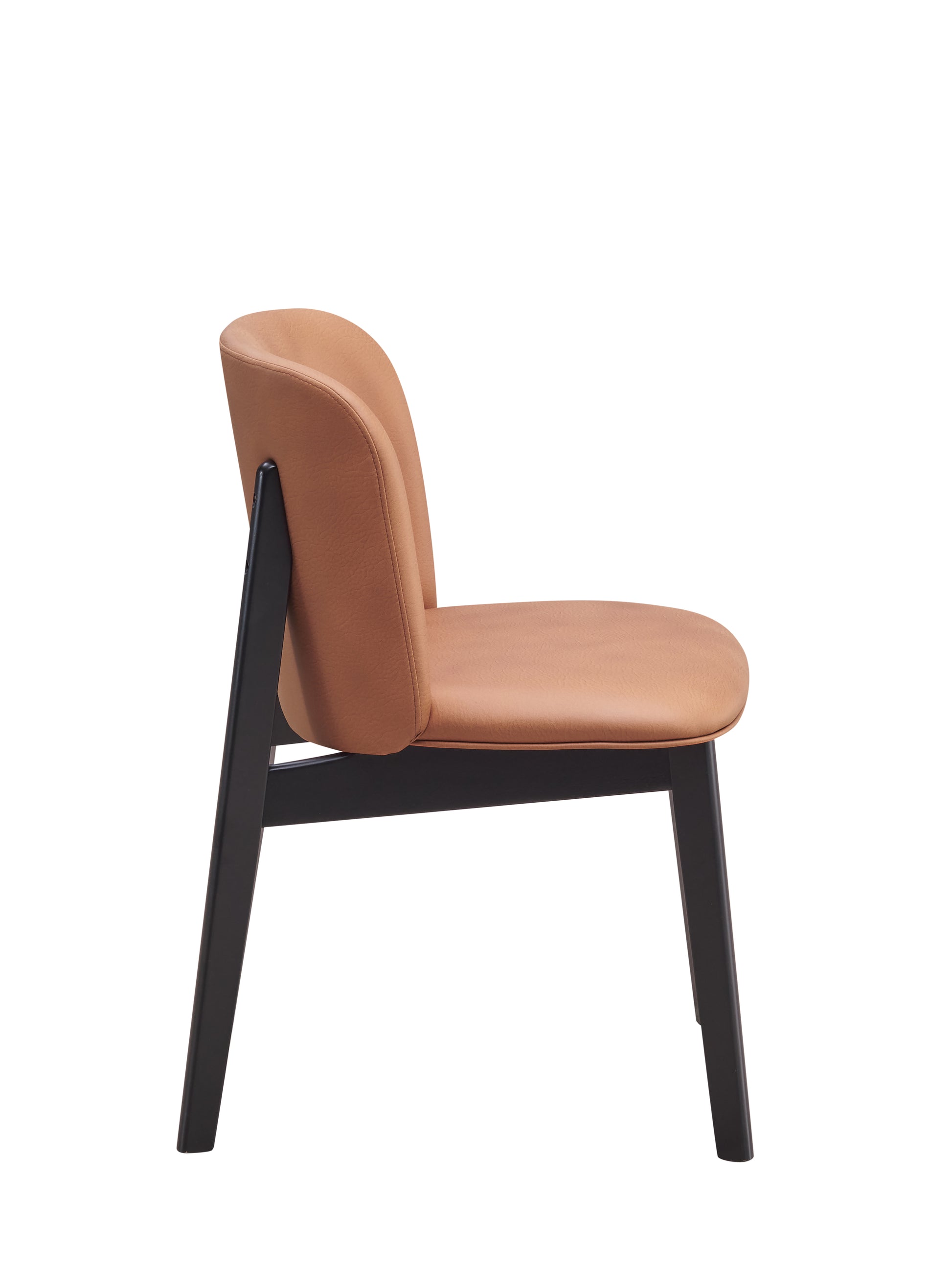 Eliora Side Chair Set 2 , Camel Fabric & Black Finish Dn02367 Camel Fabric