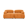 Modular Sectional Sofa, Button Tufted Designed And Diy Combination,L Shaped Couch With Reversible Ottoman, Orange Velvet Orange Velvet Wood Soft Tight Back Eucalyptus Pillow Top Arms Foam Spring