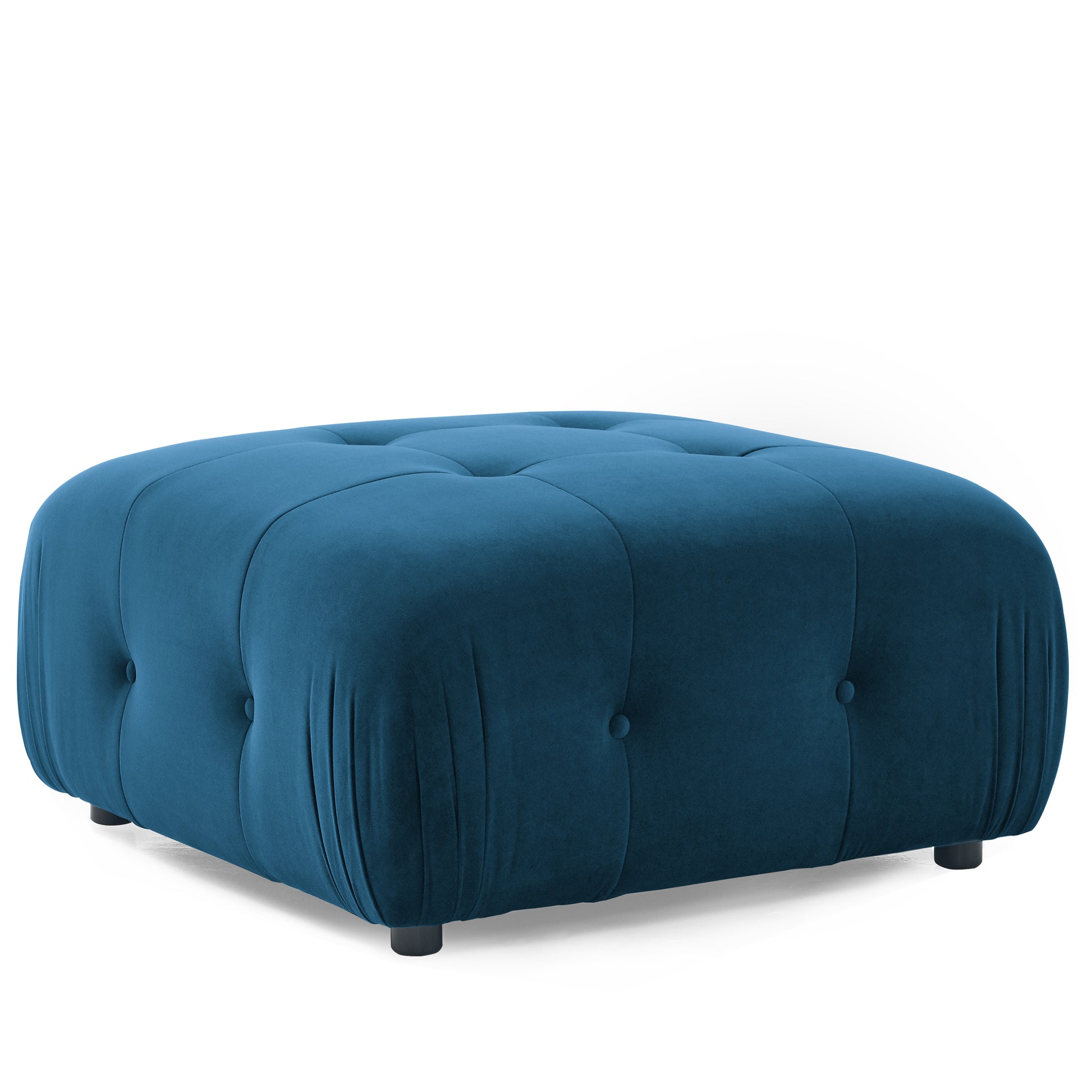 Modular Sectional Sofa, Button Tufted Designed And Diy Combination,L Shaped Couch With Reversible Ottoman, Navy Velvet Navy Velvet Wood Soft Tight Back Eucalyptus Pillow Top Arms Foam Spring