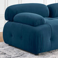 Modular Sectional Sofa, Button Tufted Designed And Diy Combination,L Shaped Couch With Reversible Ottoman, Navy Velvet Navy Velvet Wood Soft Tight Back Eucalyptus Pillow Top Arms Foam Spring