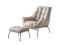 Zusa Accent Chair, Khaki Top Grain Leather Ac02381 Khaki Leather