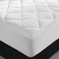 Cool Warm Reversible Waterproof And Stain Release Mattress Pad White Polyester