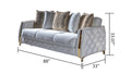 Lust Modern Style Sofa In Off White Off White Wood Primary Living Space Modern Upholstered Wood