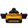 Bmw M4 12V Kids Ride On Toy Car 2.4G W Parents Remote Control,Three Speed Adjustable,Power Display, Usb,Mp3 ,Bluetooth,Led Light,Story,A Handle With Wheels And A Pull, Easy To Carry Yellow Polyethylene