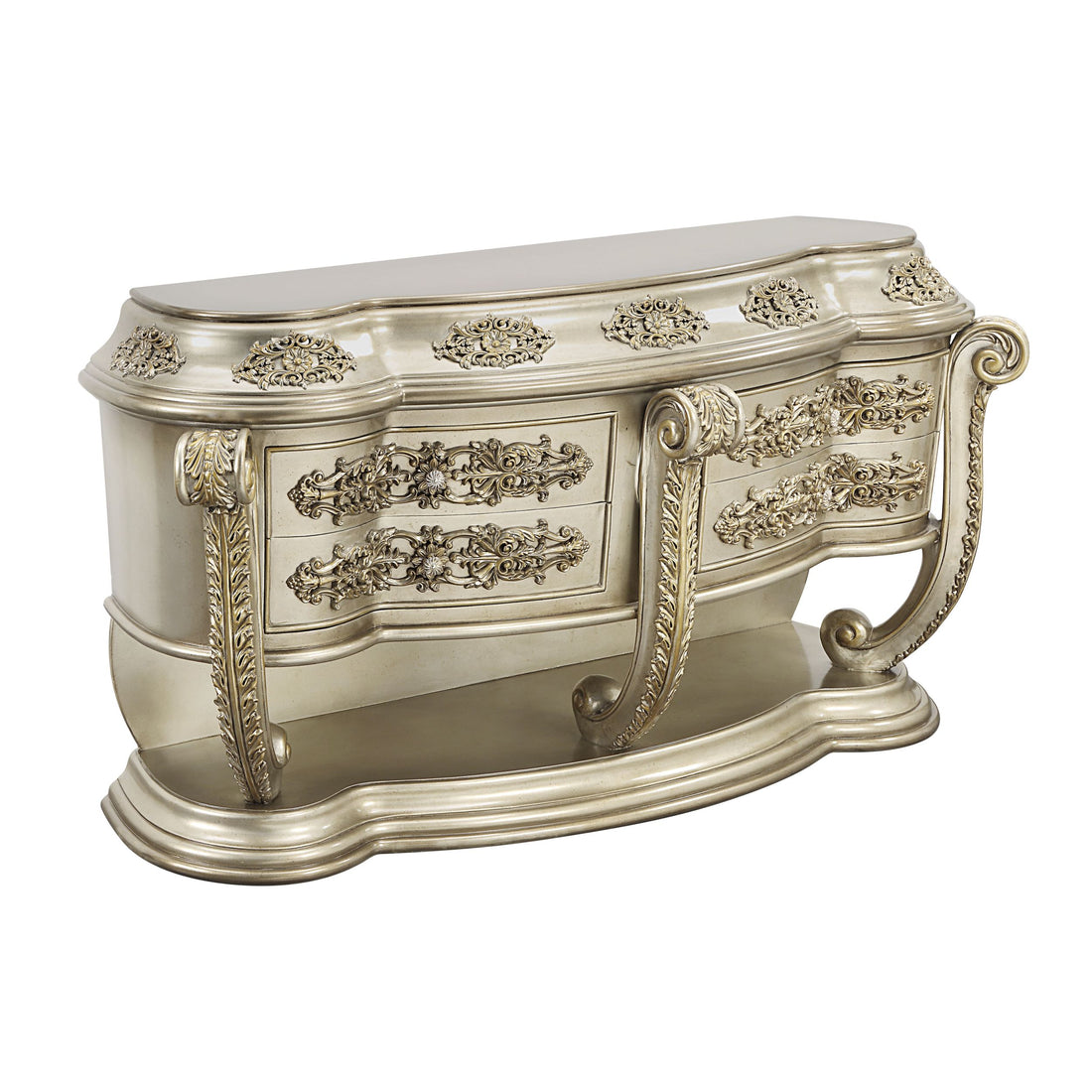 Danae Dresser Champagne & Gold Finish Bd01237 Gold Mdf
