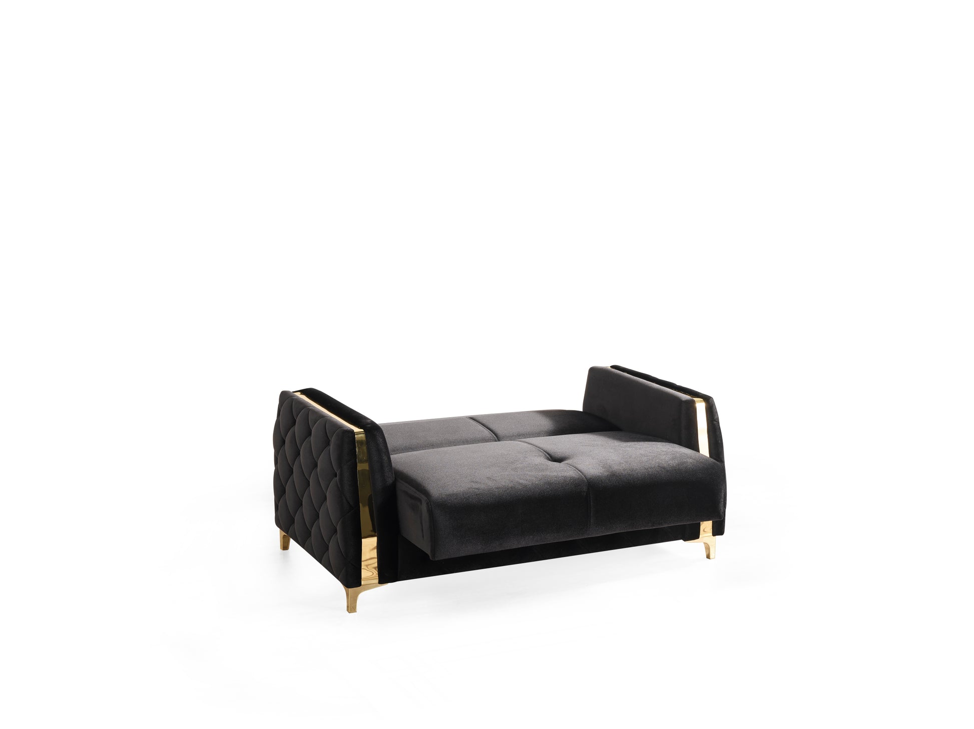 Lust Modern Style Loveseat In Black Black Wood Primary Living Space Modern Upholstered Wood