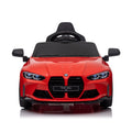 Bmw M4 12V Kids Ride On Toy Car 2.4G W Parents Remote Control,Three Speed Adjustable,Power Display, Usb,Mp3 ,Bluetooth,Led Light,Story,A Handle With Wheels And A Pull, Easy To Carry Red Polyethylene