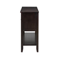Cambridge Series Large Storage Vintage Console Table With Four Small Drawers And Bottom Shelf For Living Rooms, Entrances And Kitchens Espresso, Old Sku: Wf190263Aap Espresso Solid Wood Mdf