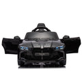 Bmw M4 12V Kids Ride On Toy Car 2.4G W Parents Remote Control,Three Speed Adjustable,Power Display, Usb,Mp3 ,Bluetooth,Led Light,Story,A Handle With Wheels And A Pull, Easy To Carry Black Polyethylene