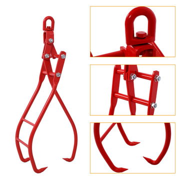 28In 3 Claw Log Grapple For Logging Tongs, Eagle Claws Design Log Lifting Tongs Log Grabs, Timber Lifting Tongs For Truck, Atv, Tractor And Skidder Red Steel