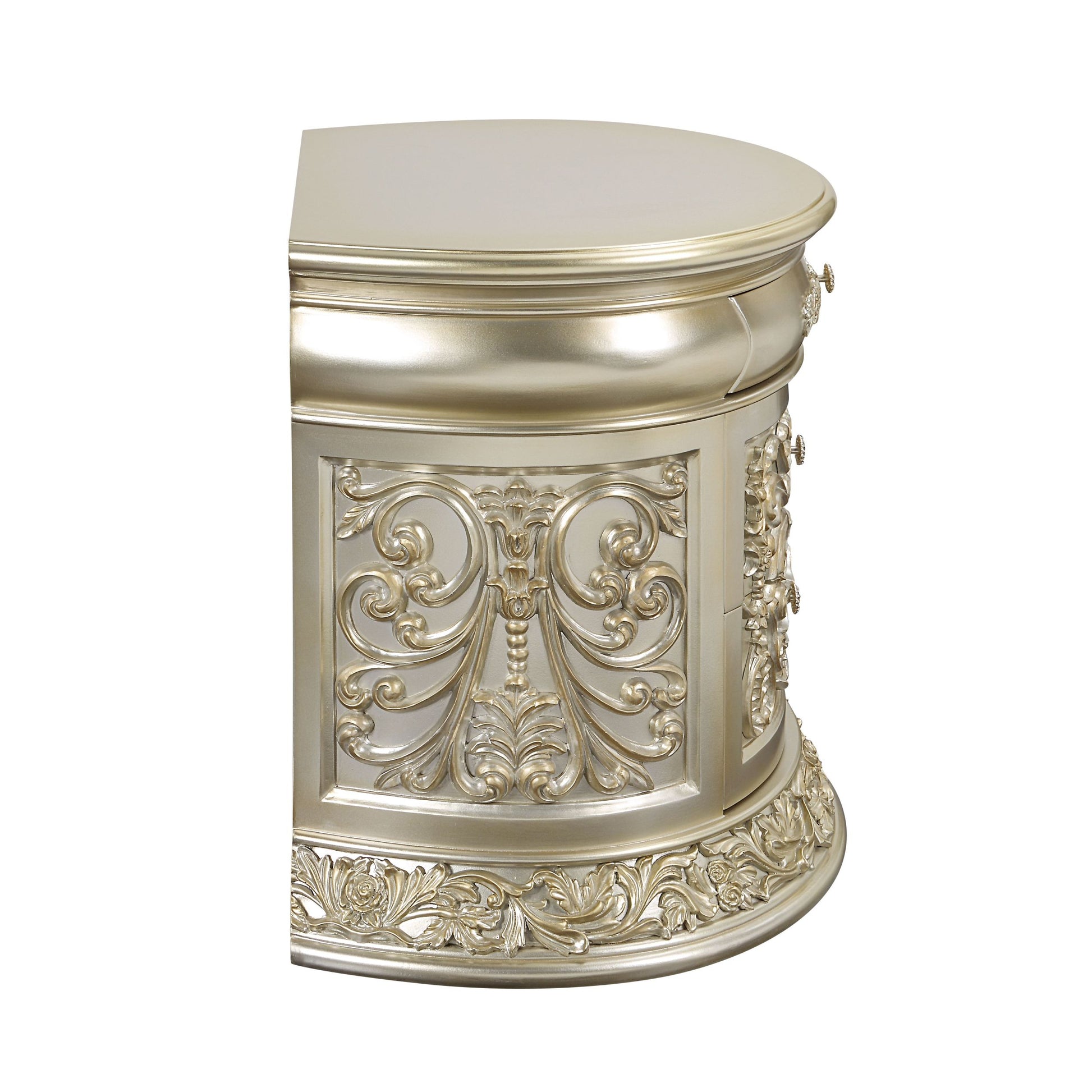 Sorina Nightstand Antique Gold Finish Bd01242 Gold Mdf