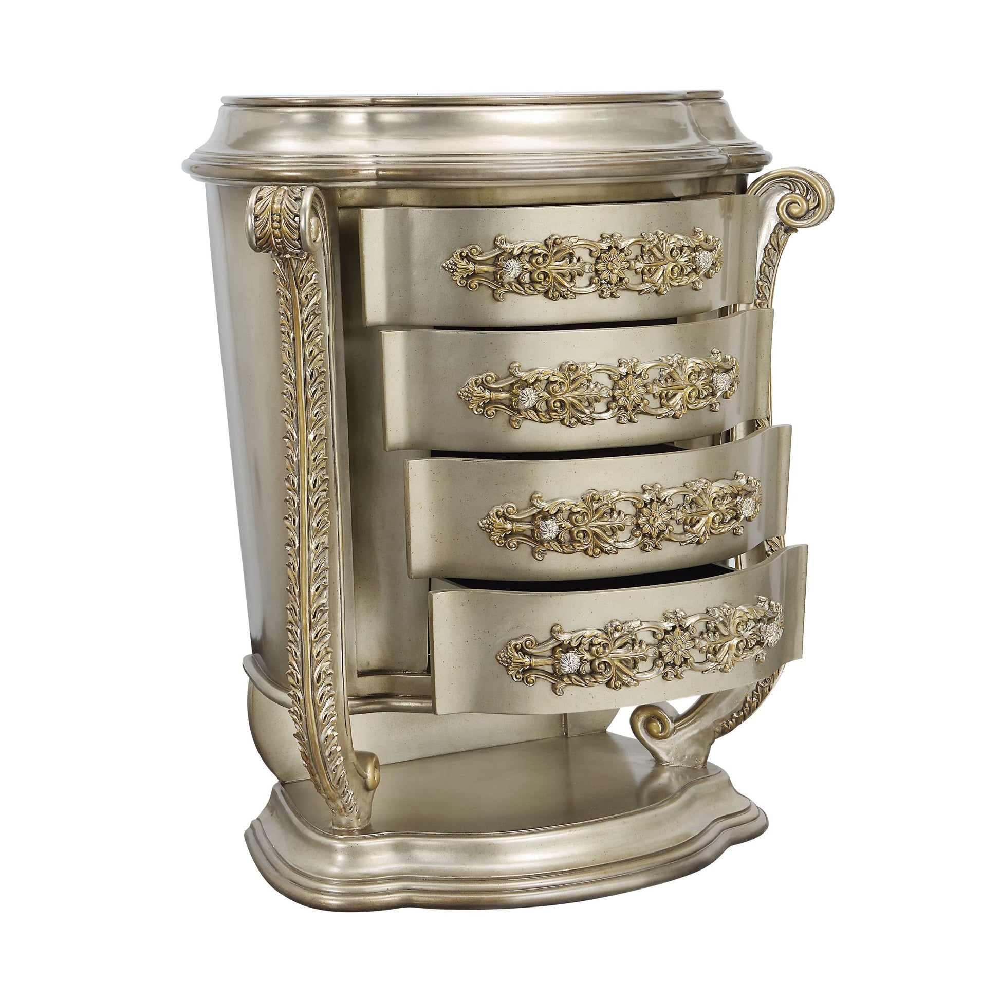 Danae Chest Champagne & Gold Finish Bd01238 Gold Mdf