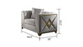 Velencia Modern Style Chair In Cream Cream Primary Living Space Modern Upholstered Wood