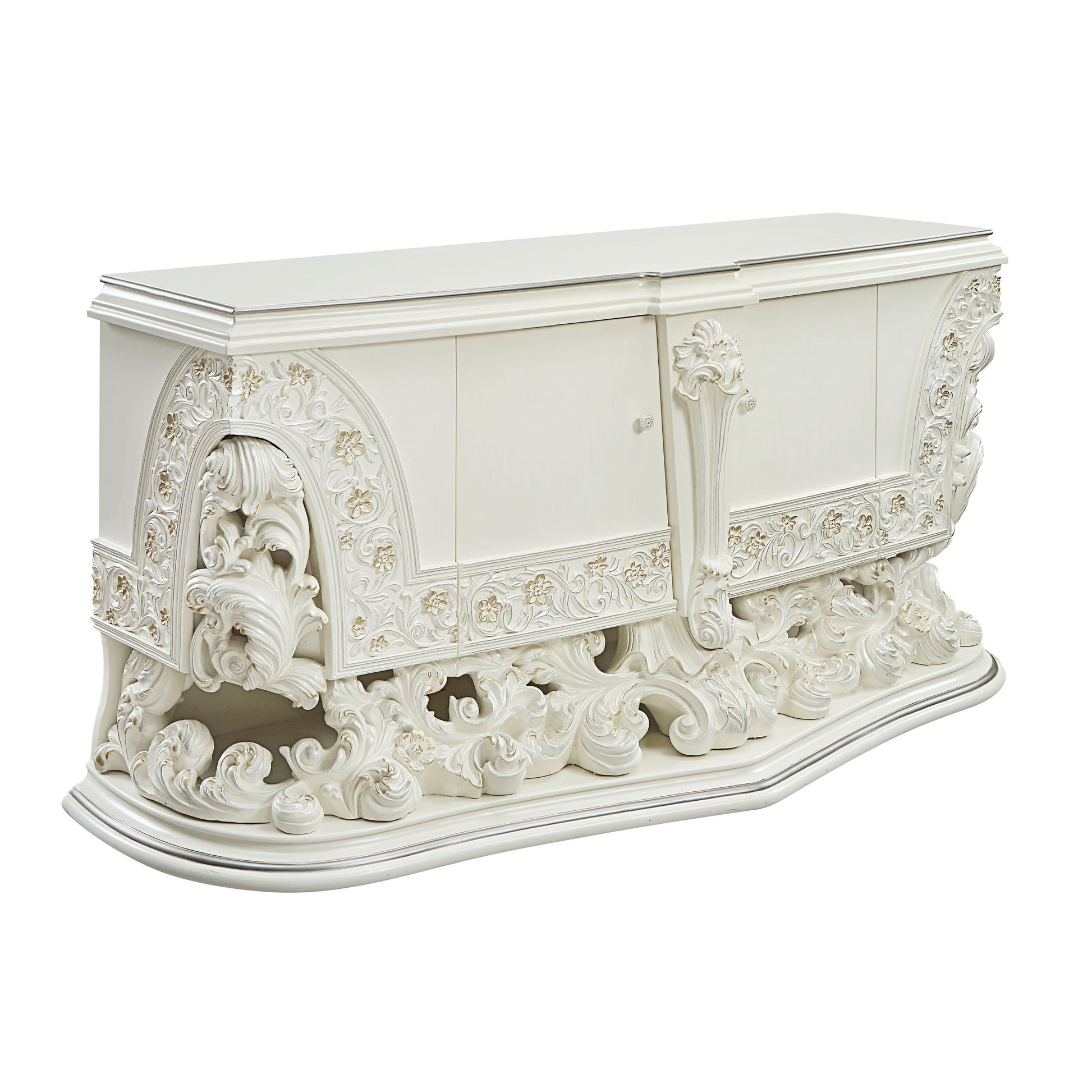 Adara Server Antique White Finish Dn01233 Antique White Mdf