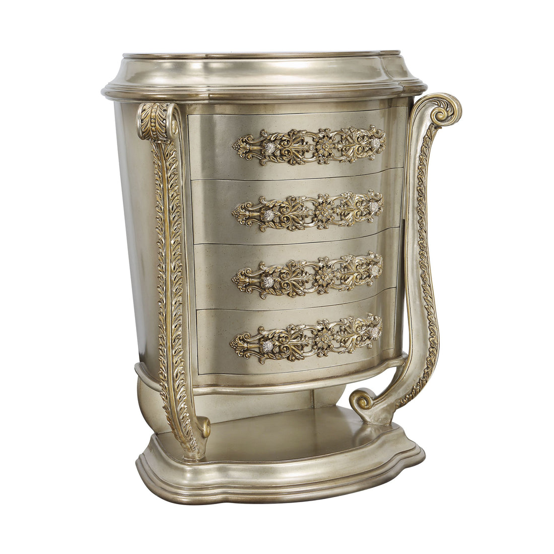 Danae Chest Champagne & Gold Finish Bd01238 Gold Mdf