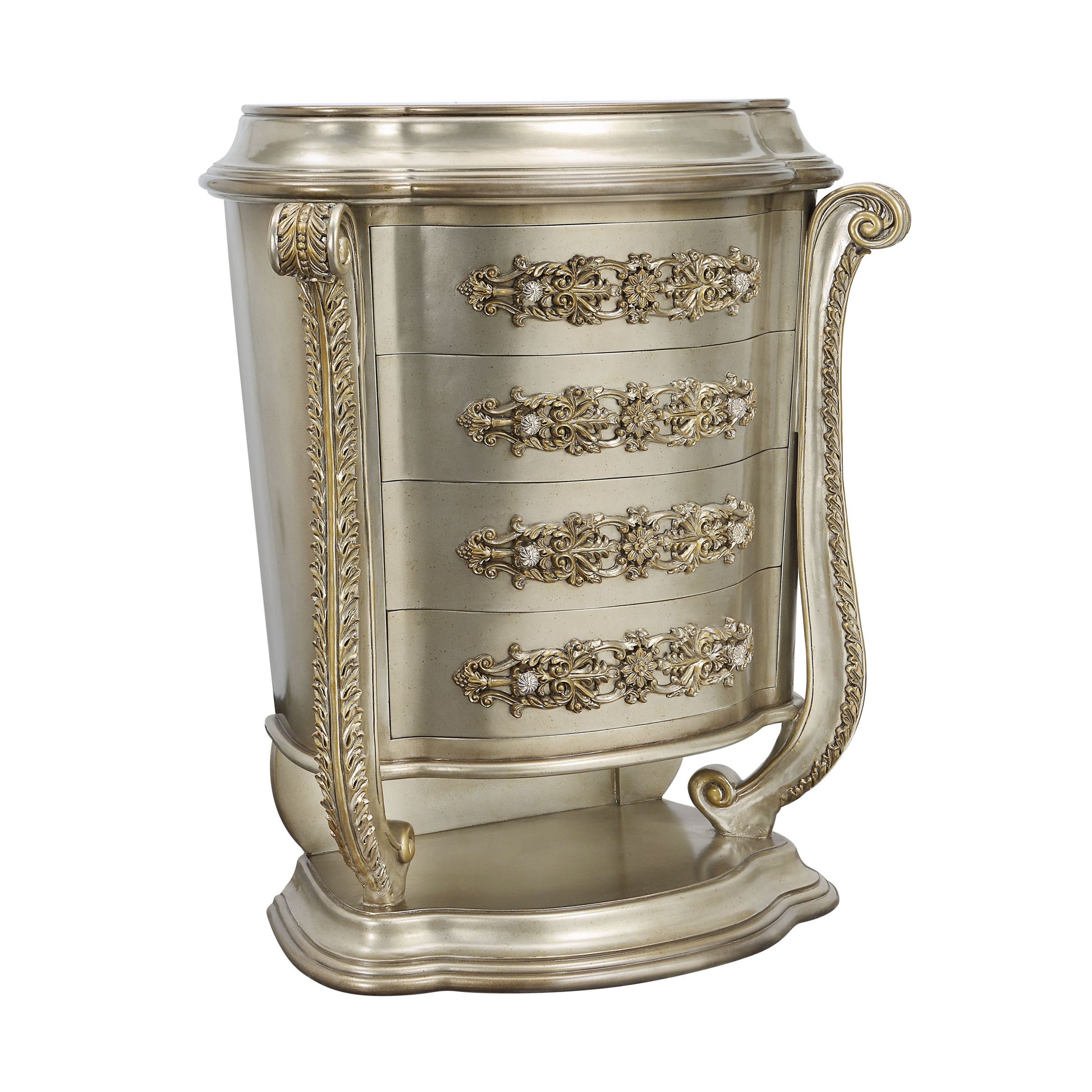 Danae Chest Champagne & Gold Finish Bd01238 Gold Mdf