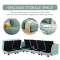 Modern Large U Shape Modular Sectional Sofa, Convertible Sofa Bed With Reversible Chaise For Living Room, Storage Seat Light Green Linen