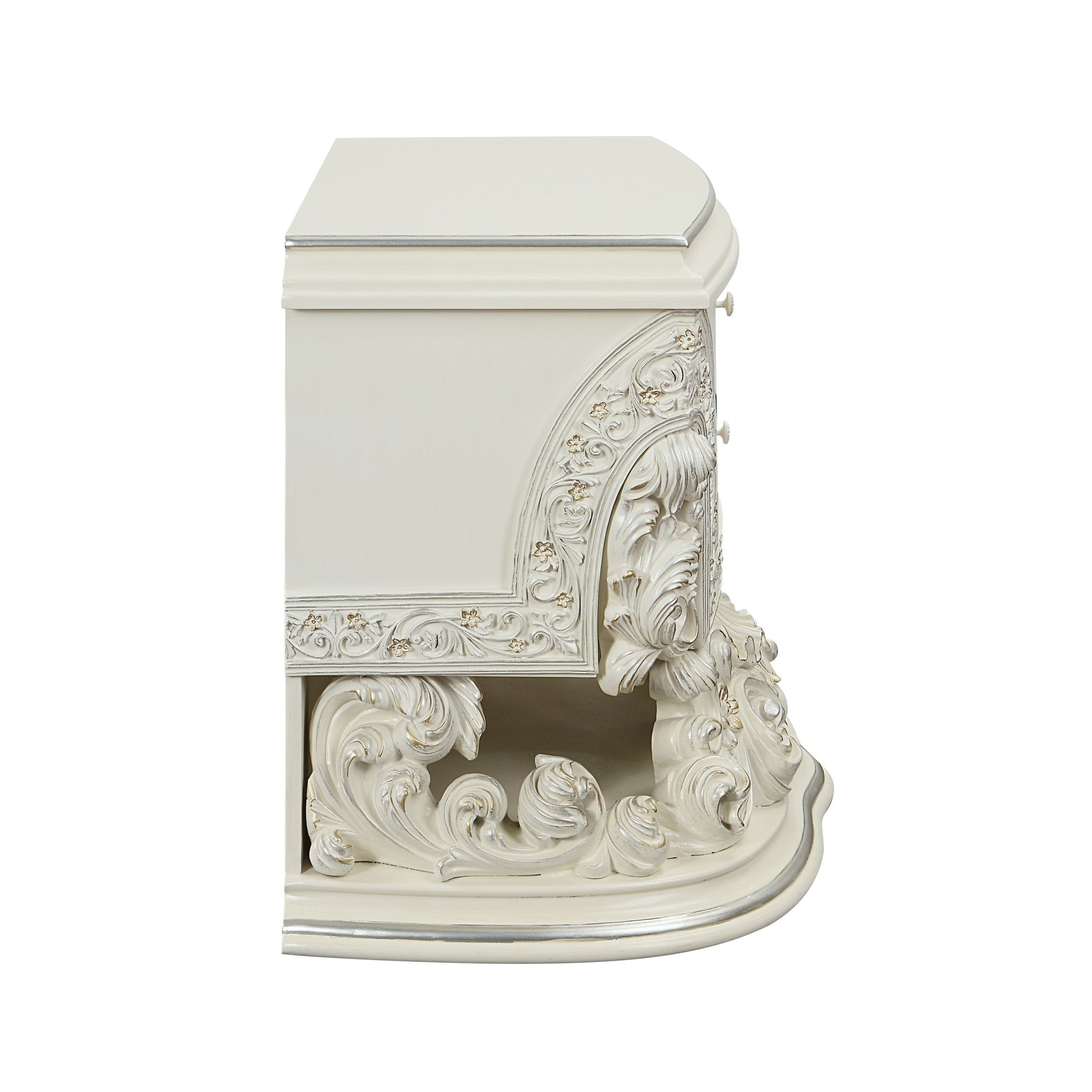 Adara Nightstand Antique White Finish Bd01249 Antique White Mdf