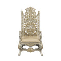 Danae Arm Chair Set 2 Pu, Champagne & Gold Finish Dn01199 Gold Solid Wood Mdf