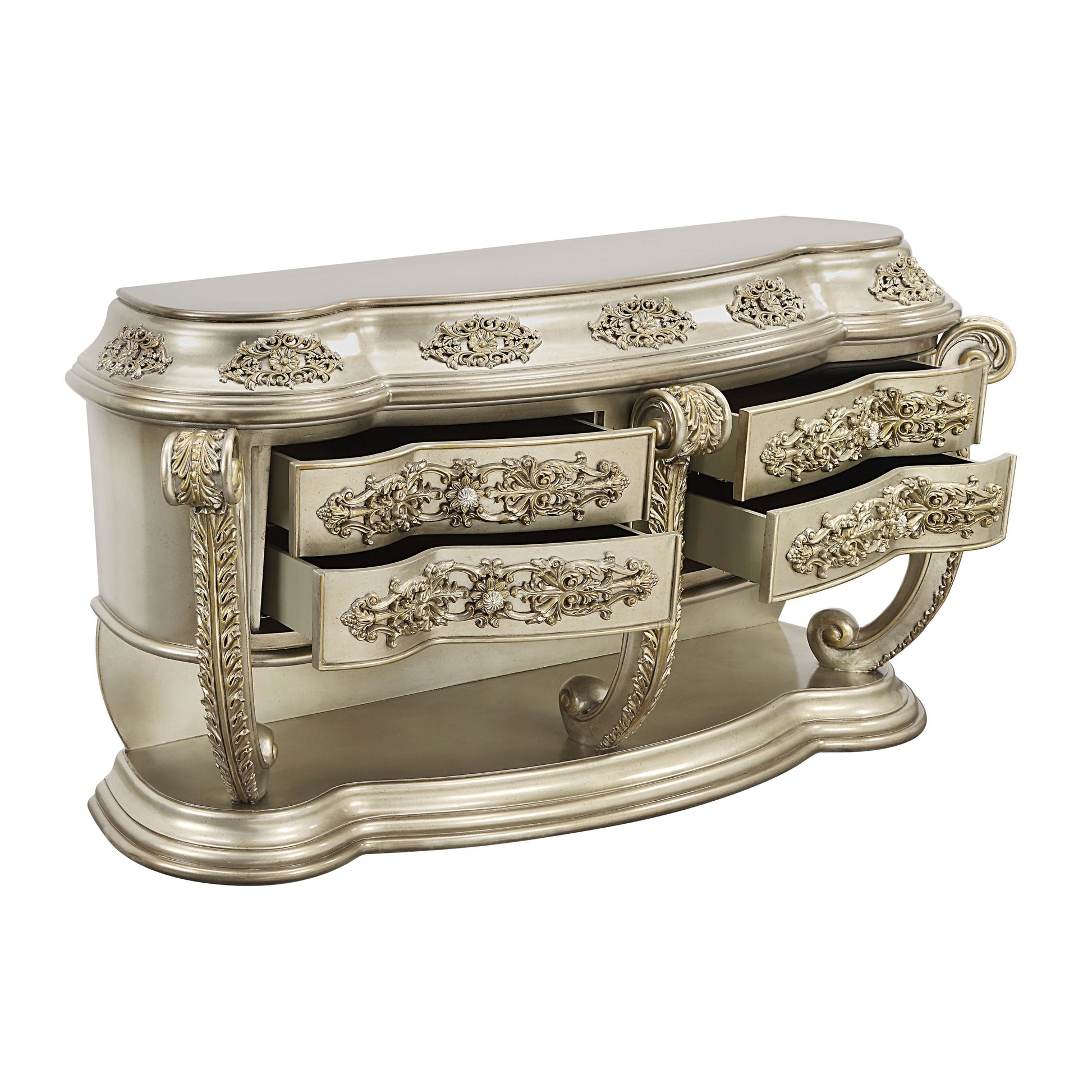 Danae Dresser Champagne & Gold Finish Bd01237 Gold Mdf