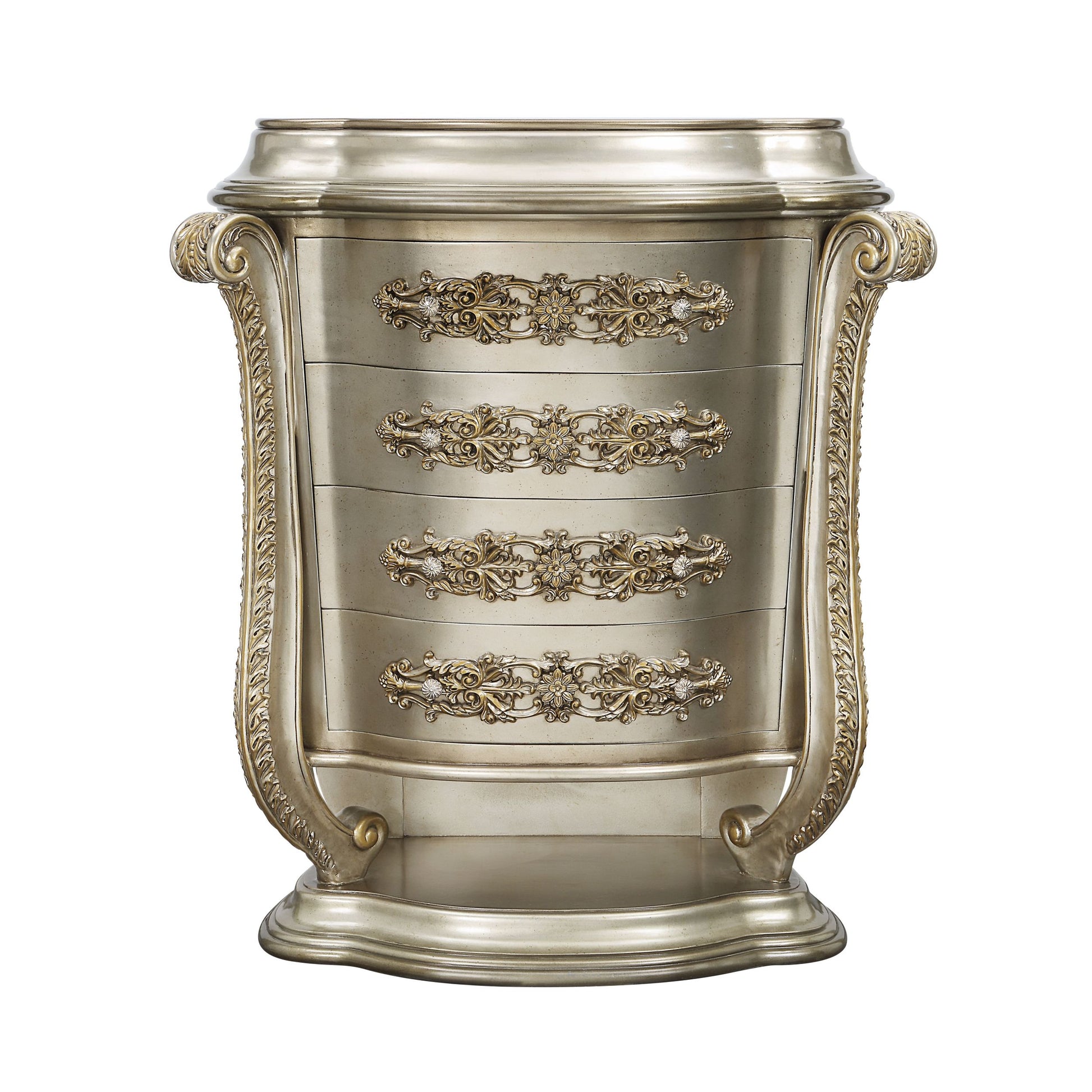 Danae Chest Champagne & Gold Finish Bd01238 Gold Mdf