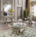 Danae Sofa Table Champagne & Gold Finish Lv01204 Gold Mdf