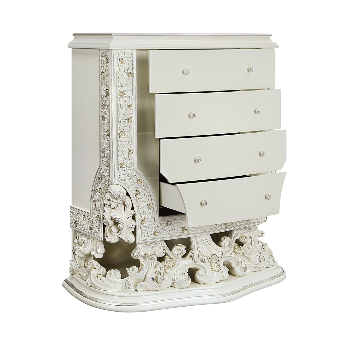 Adara Chest Antique White Finish Bd01252 Antique White Mdf