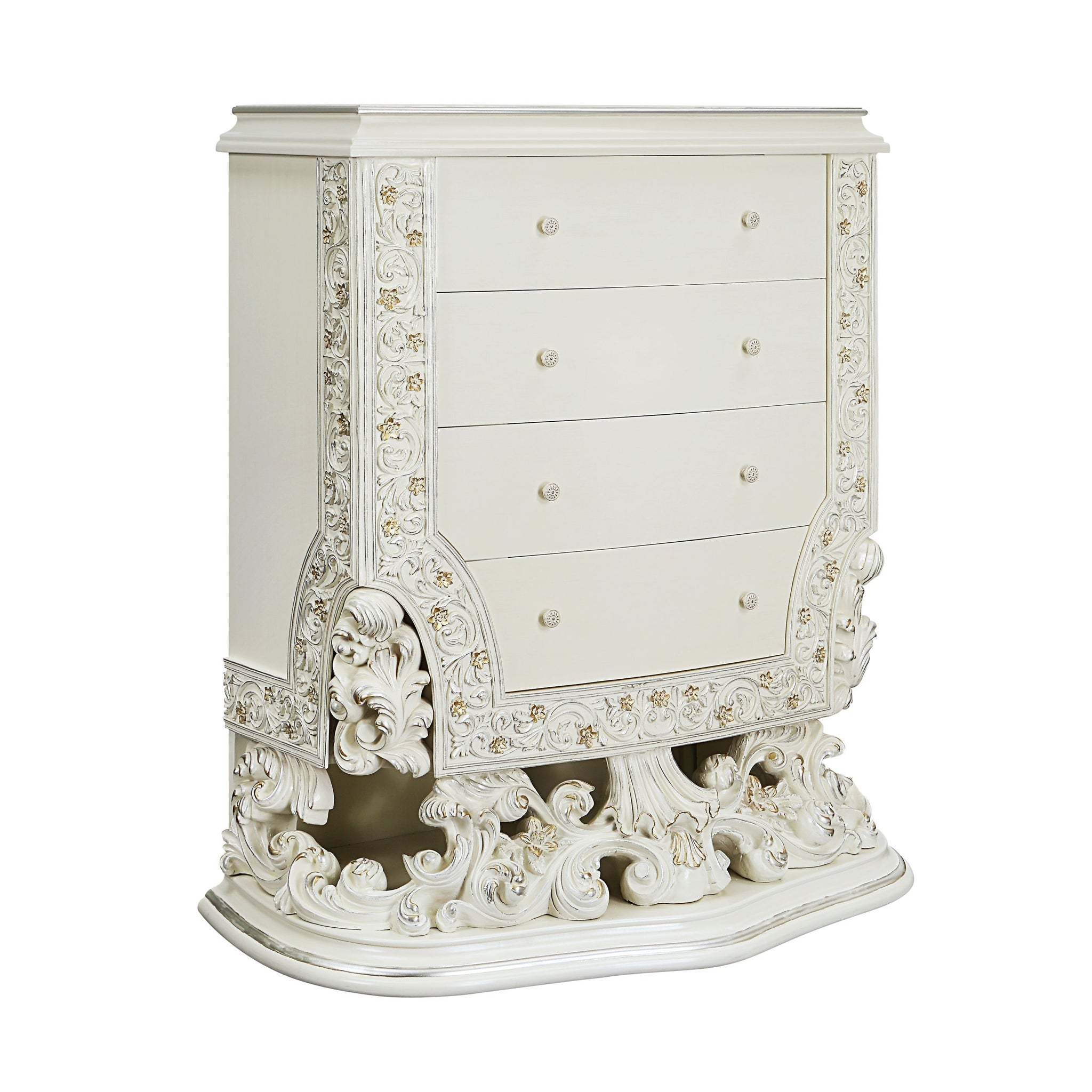 Adara Chest Antique White Finish Bd01252 Antique White Mdf