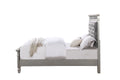 Varian Twin Bed Gray Velvet, Silver & Mirrored Finish Bd01412T Twin Silver Solid Wood Mdf