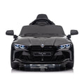 Bmw M4 12V Kids Ride On Toy Car 2.4G W Parents Remote Control,Three Speed Adjustable,Power Display, Usb,Mp3 ,Bluetooth,Led Light,Story,A Handle With Wheels And A Pull, Easy To Carry Black Polyethylene