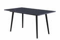 Modern Contemporary 5Pc Dining Set Black Sintered Stone Table And Gray Chairs Fabric Upholstered Stylish Furniture Black Gray Seats 4 Dining Room 60 Inches Contemporary,Modern,Ultra Modern Rectangular Dining Table With Chair Sintered Stone