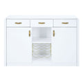 Paxley Server, White High Gloss Finish Dn01612 White Mdf