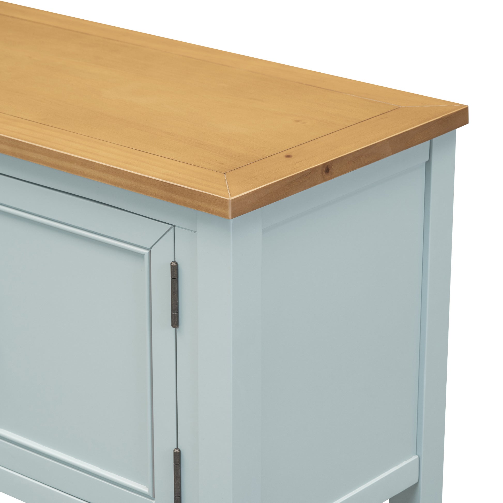 Cambridge Series Large Storage Vintage Console Table With Four Small Drawers And Bottom Shelf For Living Rooms, Entrances And Kitchens Lime White, Old Sku: Wf190263Aak Lime White Solid Wood Mdf