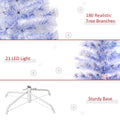 5Ft Tall Pre Lit Douglas Fir Artificial Christmas Tree With Realistic Branches, Multi Color Led Lights, Fiber Optics And 180 Tips White Blue Antique Blue Abs