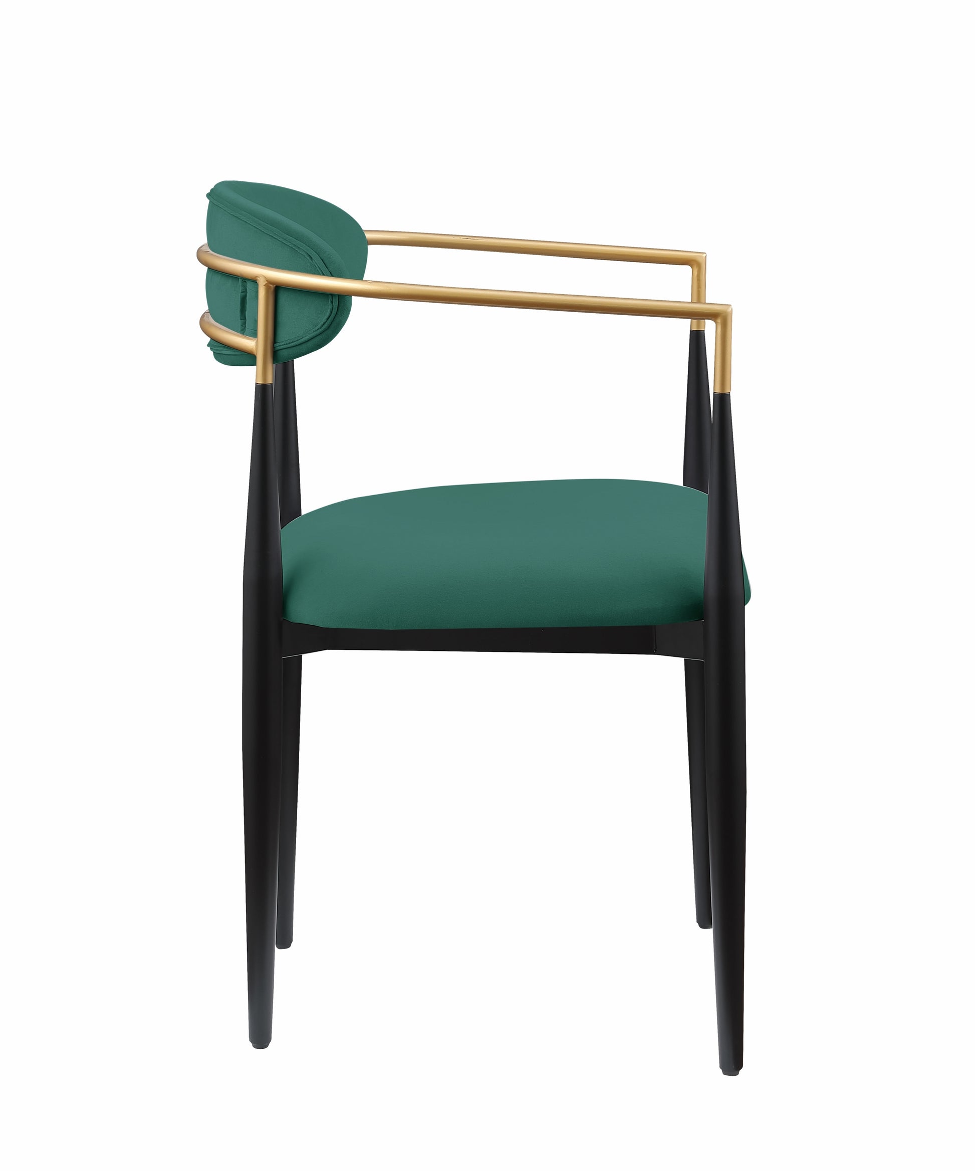 Modern Contemporary 2Pcs Side Chairs Green Fabric Upholstered Ultra Stylish Chairs Set Green Dining Room Contemporary,Modern,Ultra Modern Fabric