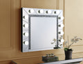 Noralie Accent Mirror Mirrored & Faux Diamonds Ac00762 Silver Glass