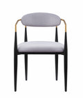 Modern Contemporary 5Pc Dining Set Black Sintered Stone Table And Gray Chairs Fabric Upholstered Stylish Furniture Black Gray Seats 4 Dining Room 60 Inches Contemporary,Modern,Ultra Modern Rectangular Dining Table With Chair Sintered Stone