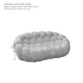 74.8'' Modern Bubble Floor Couch For Living Room,Gray Gray Foam Fabric 2 Seat