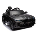 Bmw M4 12V Kids Ride On Toy Car 2.4G W Parents Remote Control,Three Speed Adjustable,Power Display, Usb,Mp3 ,Bluetooth,Led Light,Story,A Handle With Wheels And A Pull, Easy To Carry Black Polyethylene