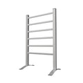 Electric Heated Towel Rack For Bathroom, Wall Mounted Towel Warmer, 6 Stainless Steel Bars Drying Rack Silver Aluminium